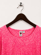 Love Rocks Women's Bright Pink Floral T-Shirt – Size M