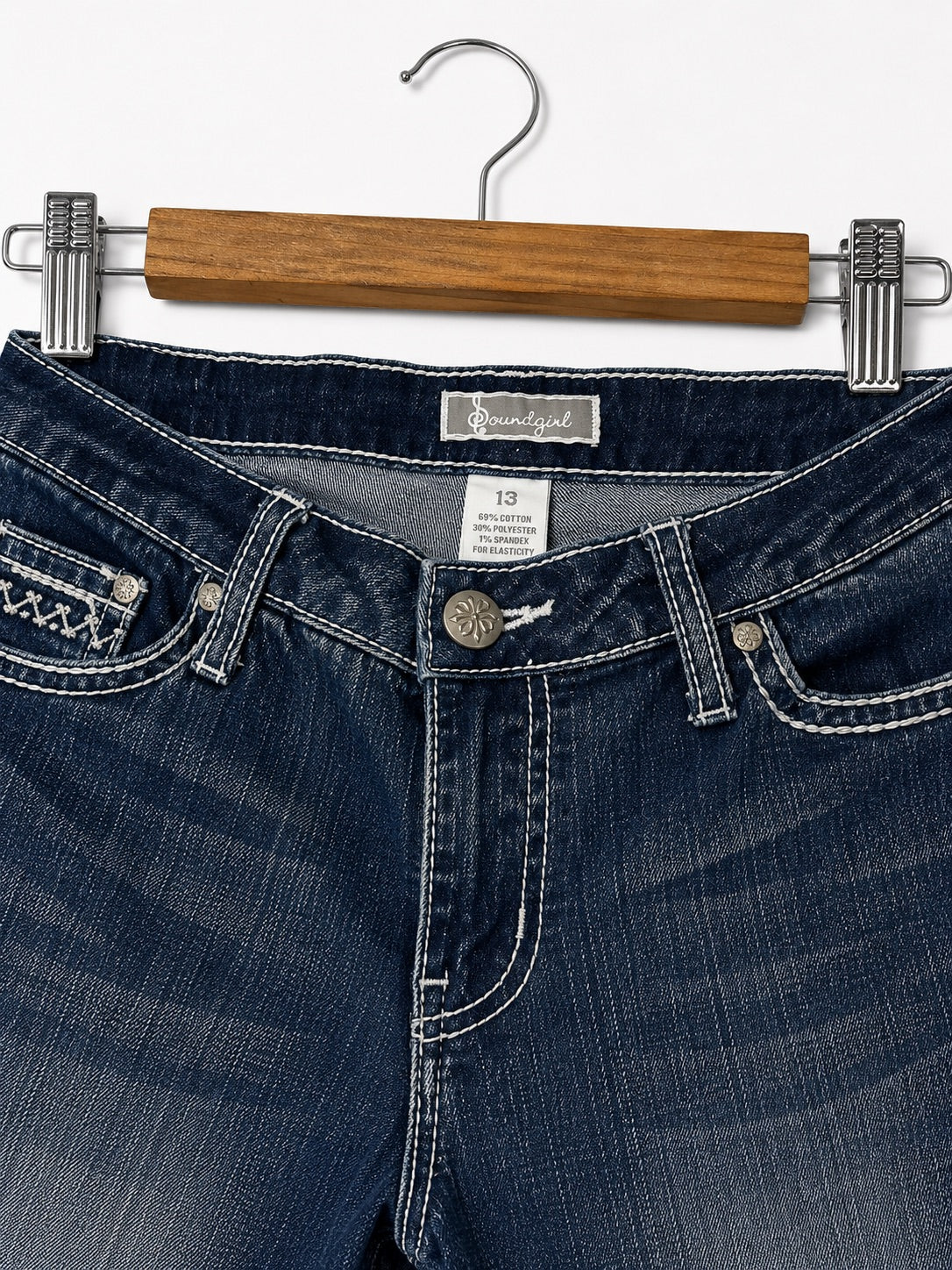 Soundgirl Reworkded Flare Denim Size 13 (Fits Large)