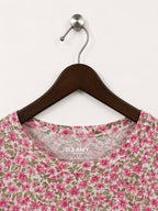 Old Navy Everywear Women's Pink Floral Crewneck T-Shirt – Size M
