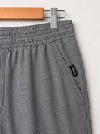 Chic Men’s Grey Elastic Waist Trousers