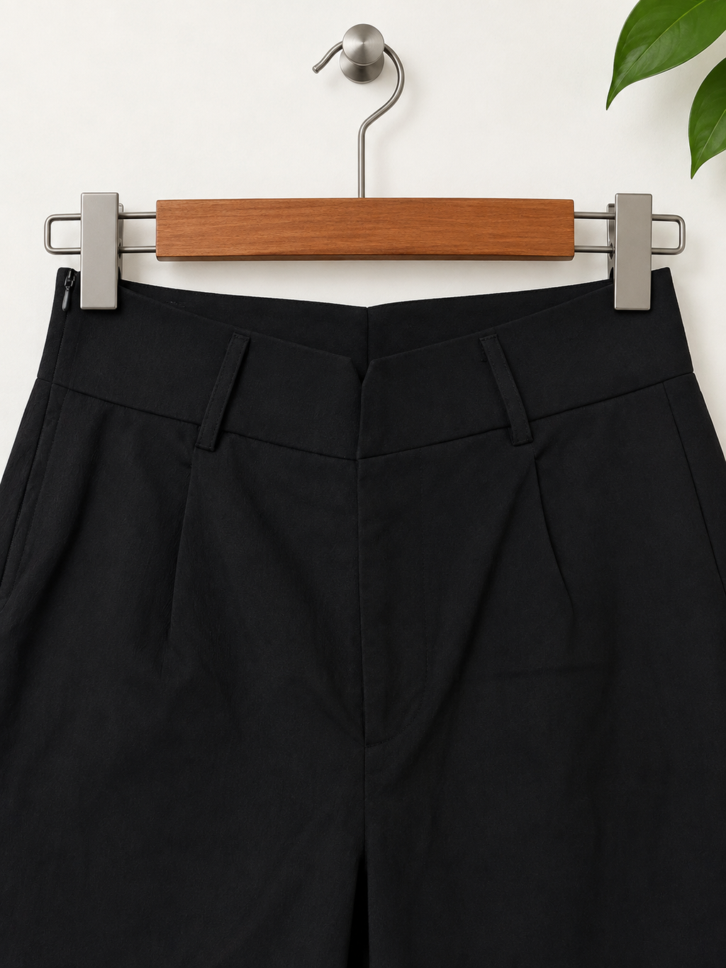 Women’s Black Wide Leg Poly Pants
