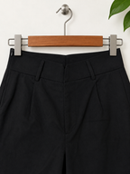 Women’s Black Wide Leg Poly Pants