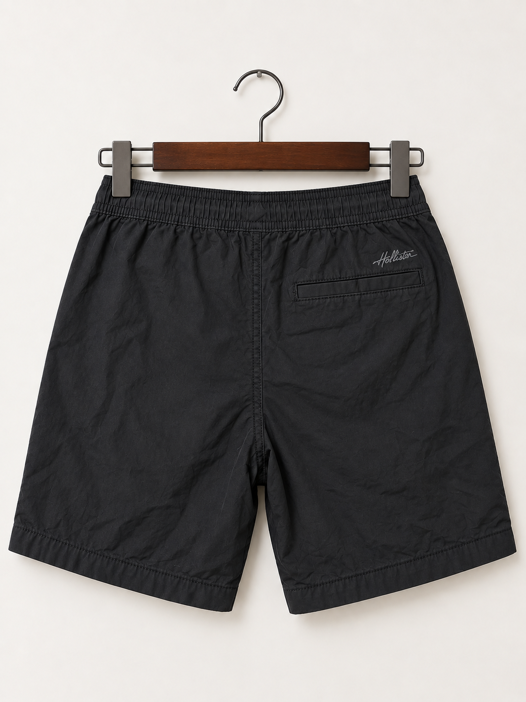 Hollister Men's Black Elastic Drawstring Jogger Shorts Size Xs