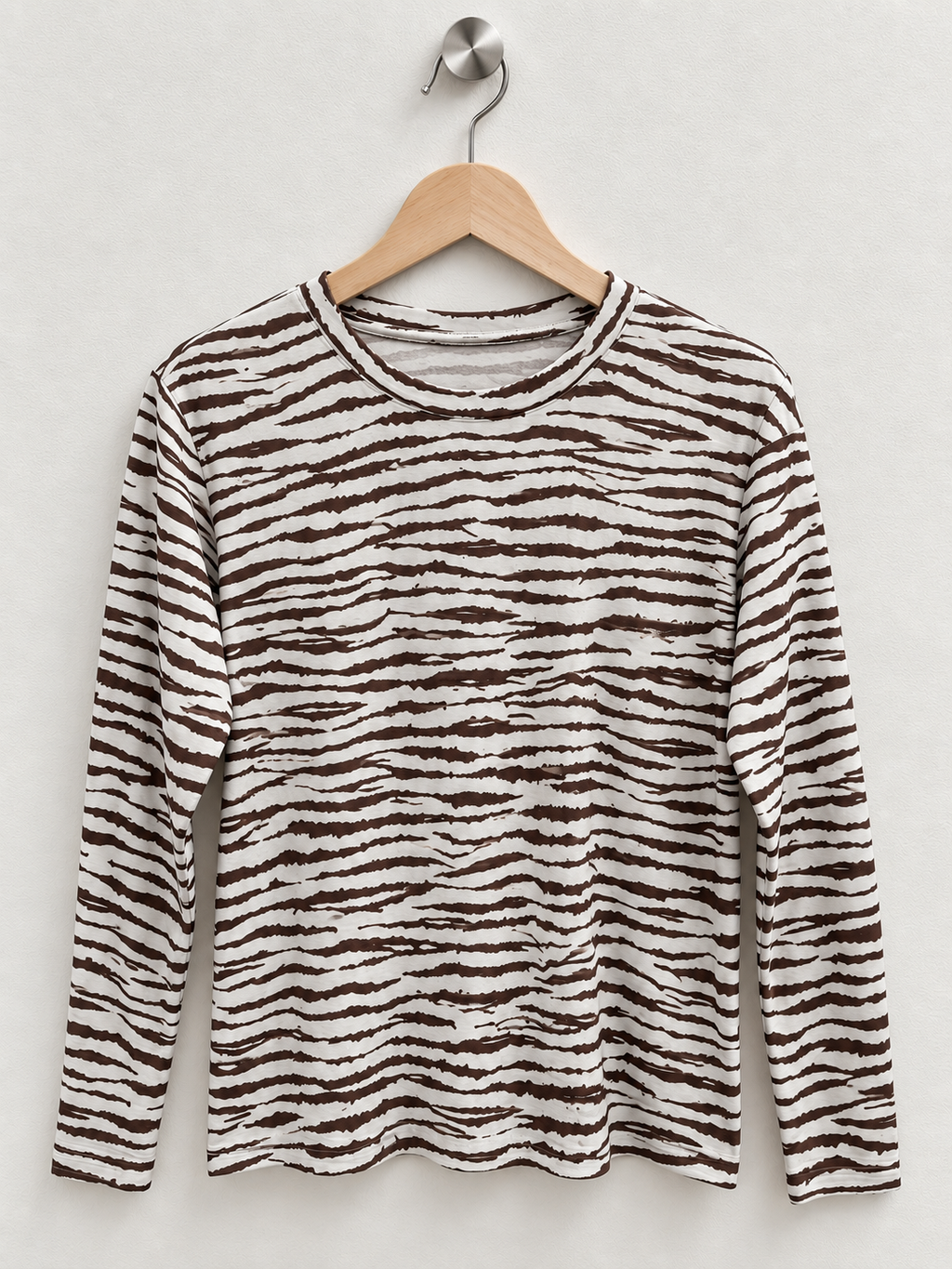 Women's Zebra Stripe Long Sleeve Top/Tshirt - Size S