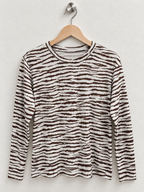 Women's Zebra Stripe Long Sleeve Top/Tshirt - Size S