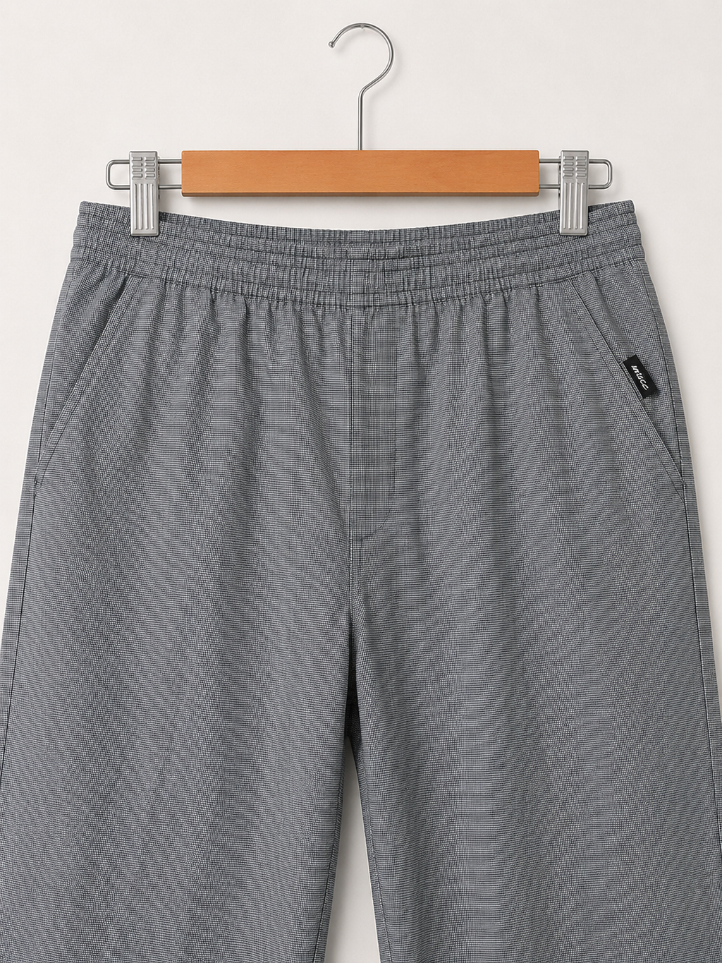 Chic Men’s Grey Elastic Waist Trousers