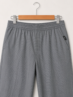 Chic Men’s Grey Elastic Waist Trousers