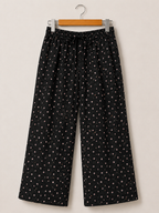 Basic Editions Women's Black Rayon Wide Leg Trousers – Size XL