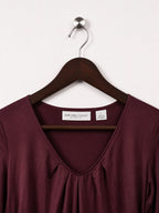 New York & Company Women's Burgundy Top Size – L