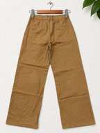 Women’s Camel Wide Leg Chino Trousers - Women's