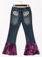 Soundgirl Reworkded Flare Denim Size 13 (Fits Large)