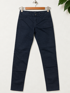 (A.N.A) A New Approach Women’s Navy Blue Fitted Cotton Chino Pants
