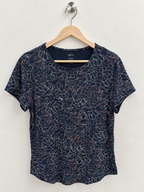 J.Jill Women’s Floral Outline Scoop Neck Short Sleeve T-Shirt - Size M