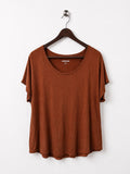 Lands' End Women's Rust Brown Tshirt Size - L
