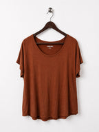 Lands' End Women's Rust Brown Tshirt Size - L