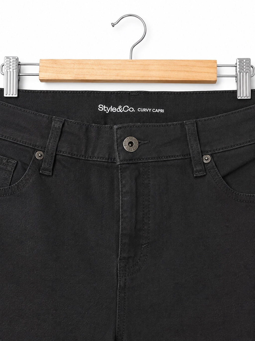 Style & Co. Women's Black Capri Denim Jeans