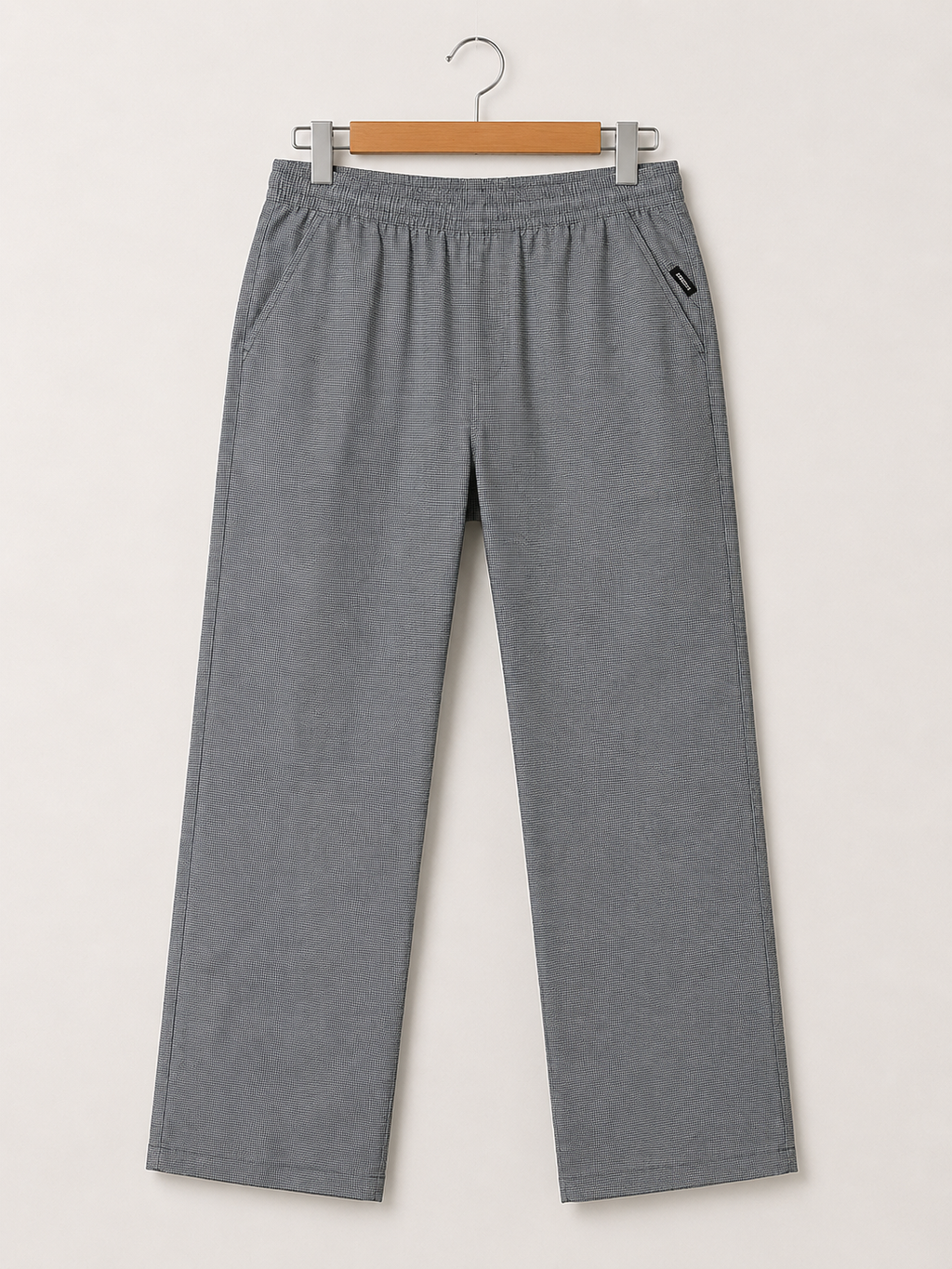Chic Men’s Grey Elastic Waist Trousers