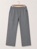 Chic Men’s Grey Elastic Waist Trousers