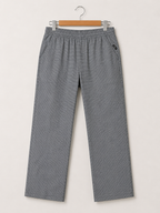 Chic Men’s Grey Elastic Waist Trousers