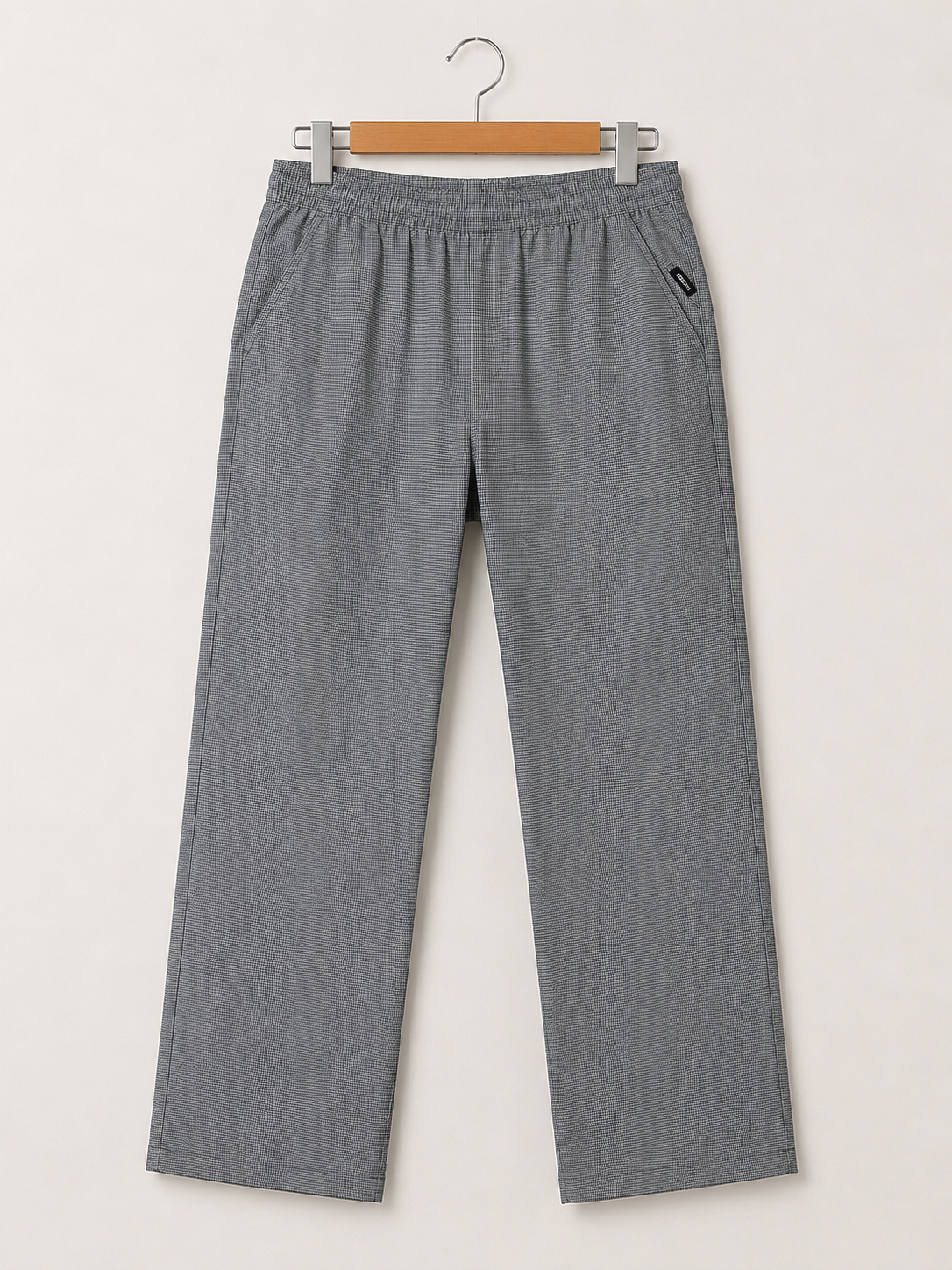 Chic Men’s Grey Elastic Waist Trousers