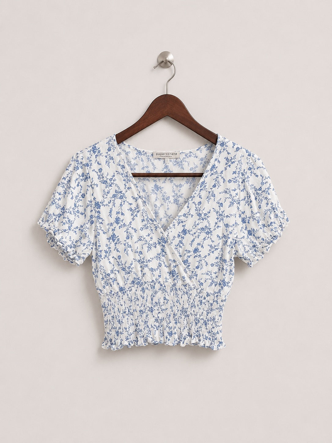 Paper Crane Floral Crop Top