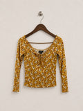 Orange Kiss Floral Crop Top