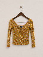 Orange Kiss Floral Crop Top