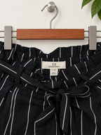 Thread Supply Women's Black Striped Trousers - Size XS