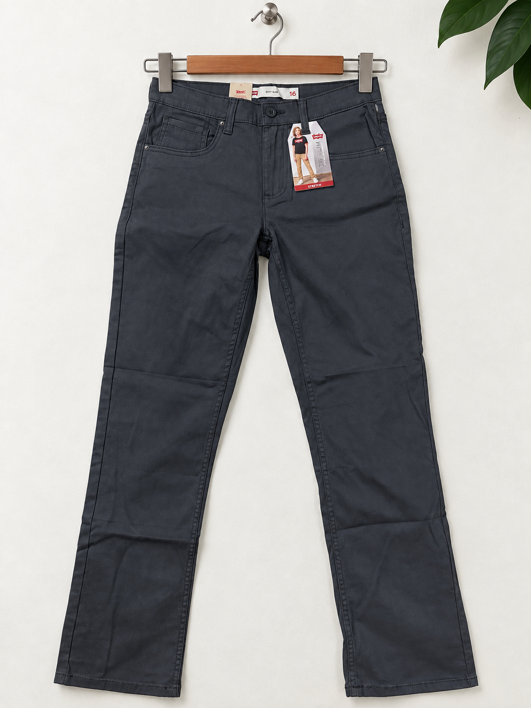 Men’s/Boys Levi's 511™ Slim Fit Charcoal Grey Stretch Chino Pants