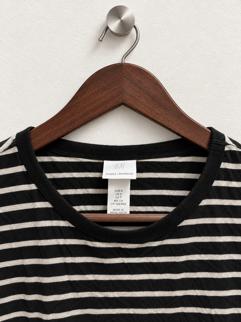 H&M Basics Striped Short Sleeve T-Shirt - Size S