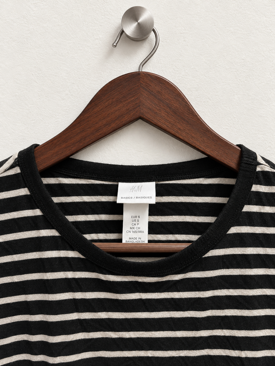 H&M Basics Striped Short Sleeve T-Shirt - Size S