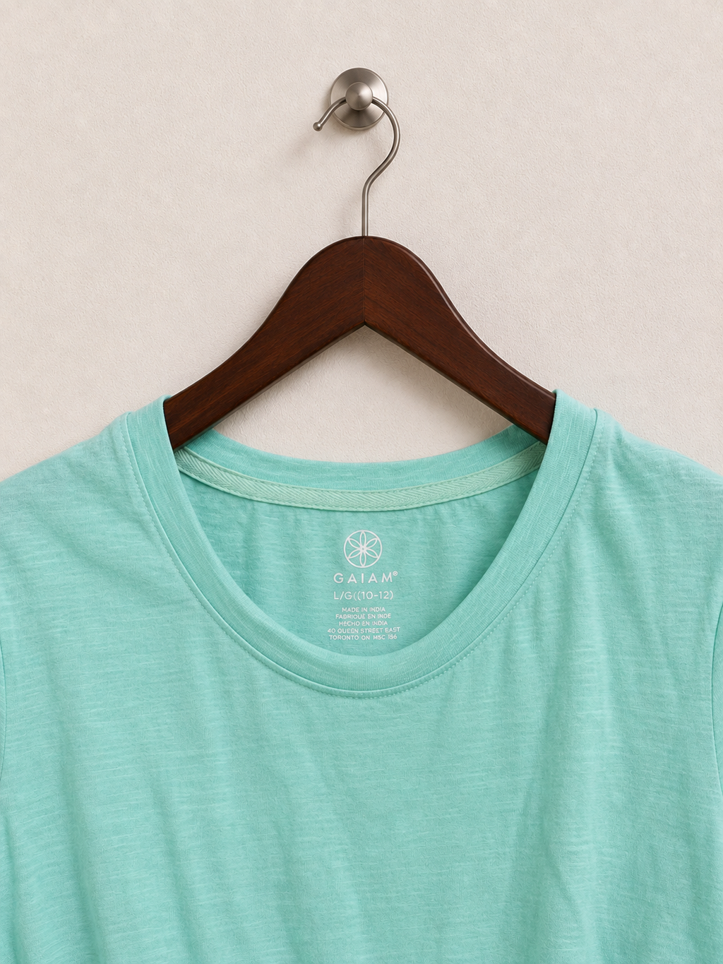 Mint Green Side-Tie Short Sleeve Crop Top – Size L