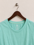 Mint Green Side-Tie Short Sleeve Crop Top – Size L