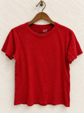 24/7 by maurices Women's Solid Red Crew Neck Short Sleeve T-Shirt Size - L