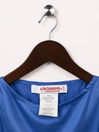 Cklass Women's Royal Blue Satin Top
