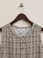 Liz Claiborne Printed Sleeveless Button-Front Top – Size L