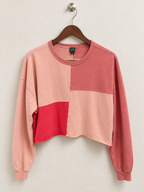 Wild Fable Pink Long Sleeve Cropped Sweatshirt - Size S