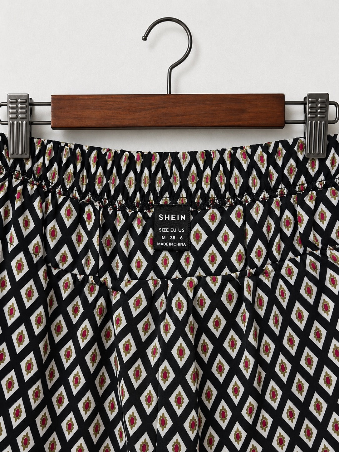 SHEIN Geometric Diamond Print Women Trouser Size - M