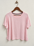 JOYSPUN Baby Pink Soft Viscose Short Sleeve T-Shirt - Size M