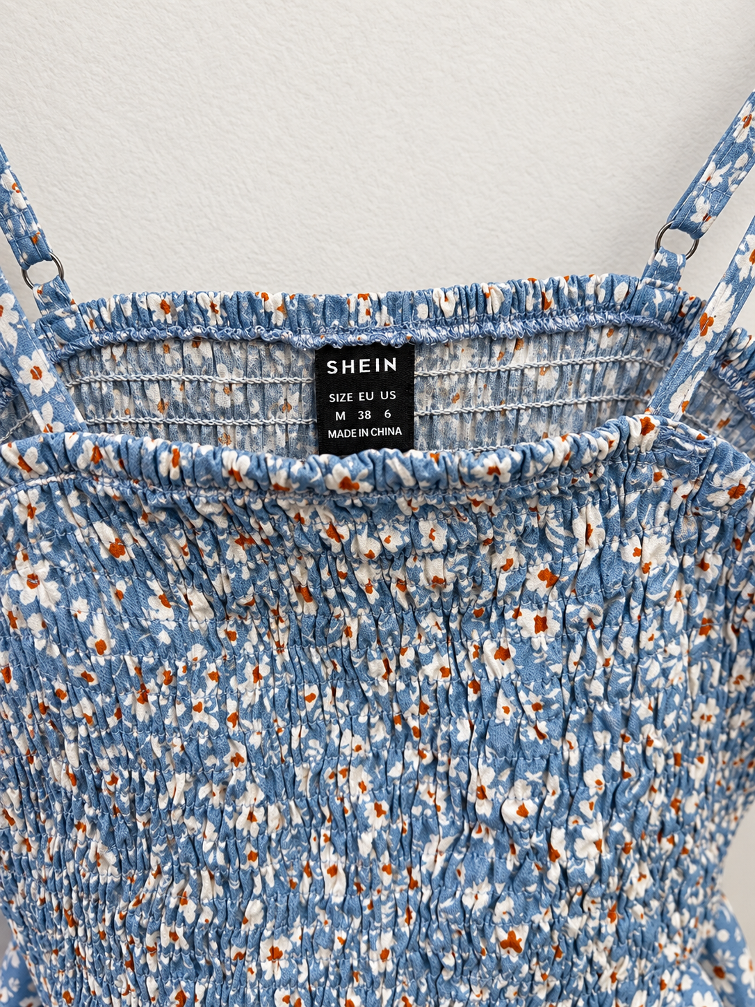 SHEIN Women's Smocked Peplum Cami Top - Size Medium