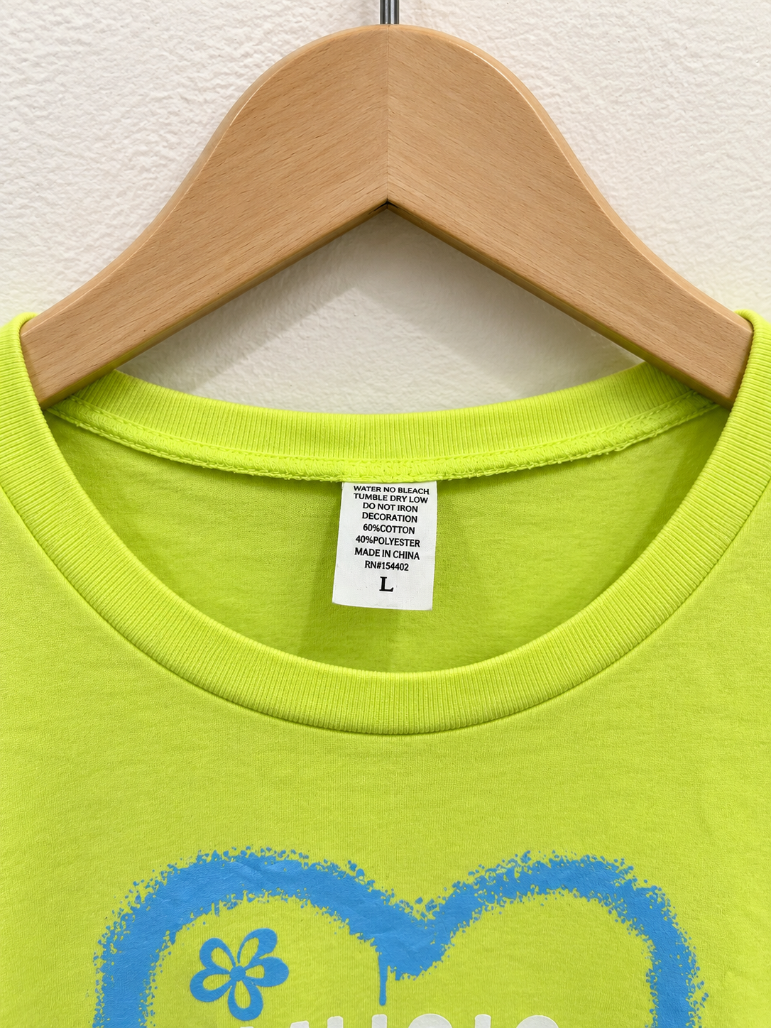 Women's Neon Lime Green T-Shirt - Size Large