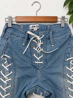 I.AM.GIA Lace-Up Front & Back Extreme Flared Jeans (XS)
