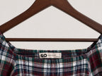 SO Plaid Long Sleeve Crop Top