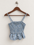 SHEIN Women's Smocked Peplum Cami Top - Size Medium
