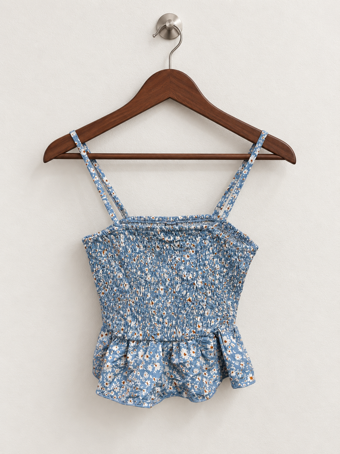 SHEIN Women's Smocked Peplum Cami Top - Size Medium