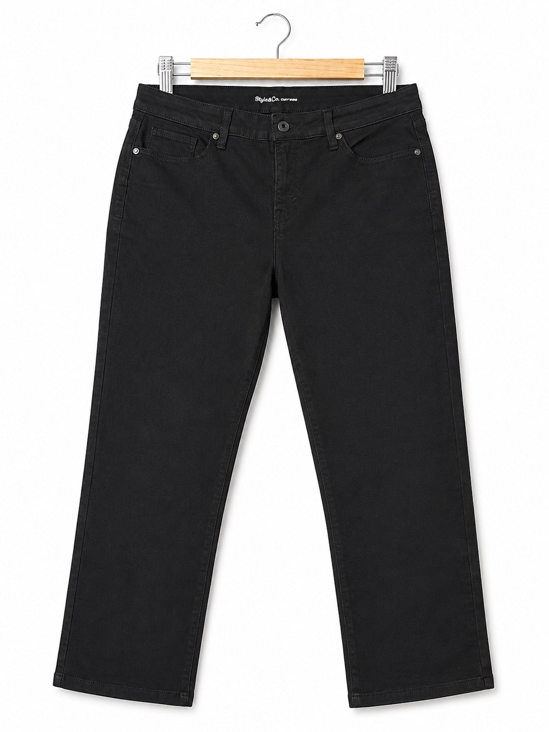 Style & Co. Women's Black Capri Denim Jeans