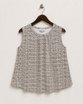 Liz Claiborne Printed Sleeveless Button-Front Top – Size L