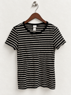 H&M Basics Striped Short Sleeve T-Shirt - Size S