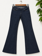 DL1961 Women’s Premium Dark Indigo Wide Leg Flared Denim Jeans