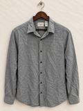 Dockers Men's Grey Textured Cotton Long Sleeve Casual Shirt Size - L